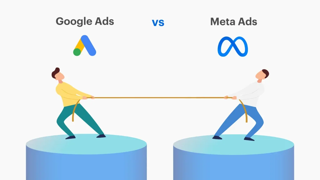 a didgital marketing agency showing importance and difference between meta ads and google ads